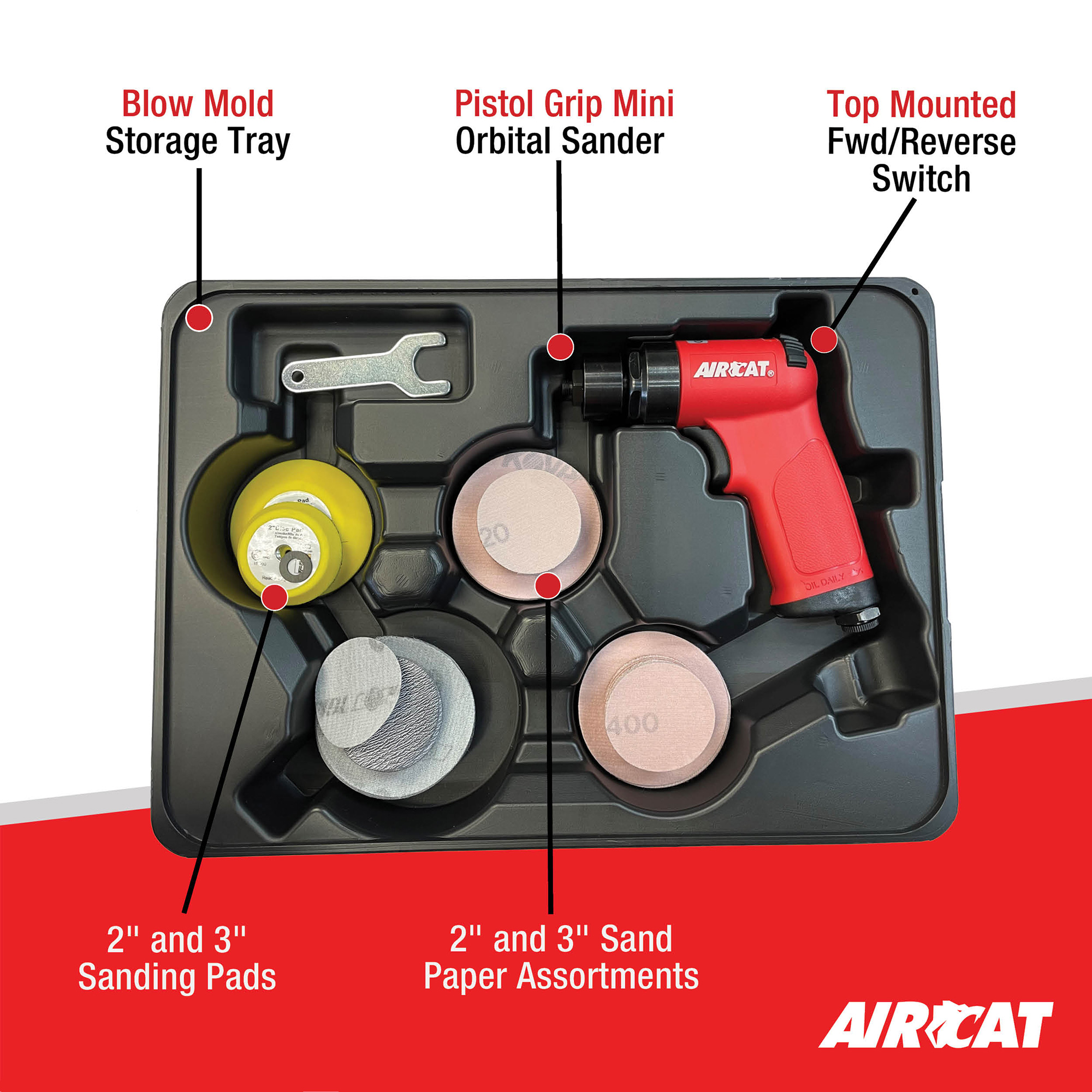 AIRCAT 3″ Mini Orbital Sander Kit – AIRCAT Official Site