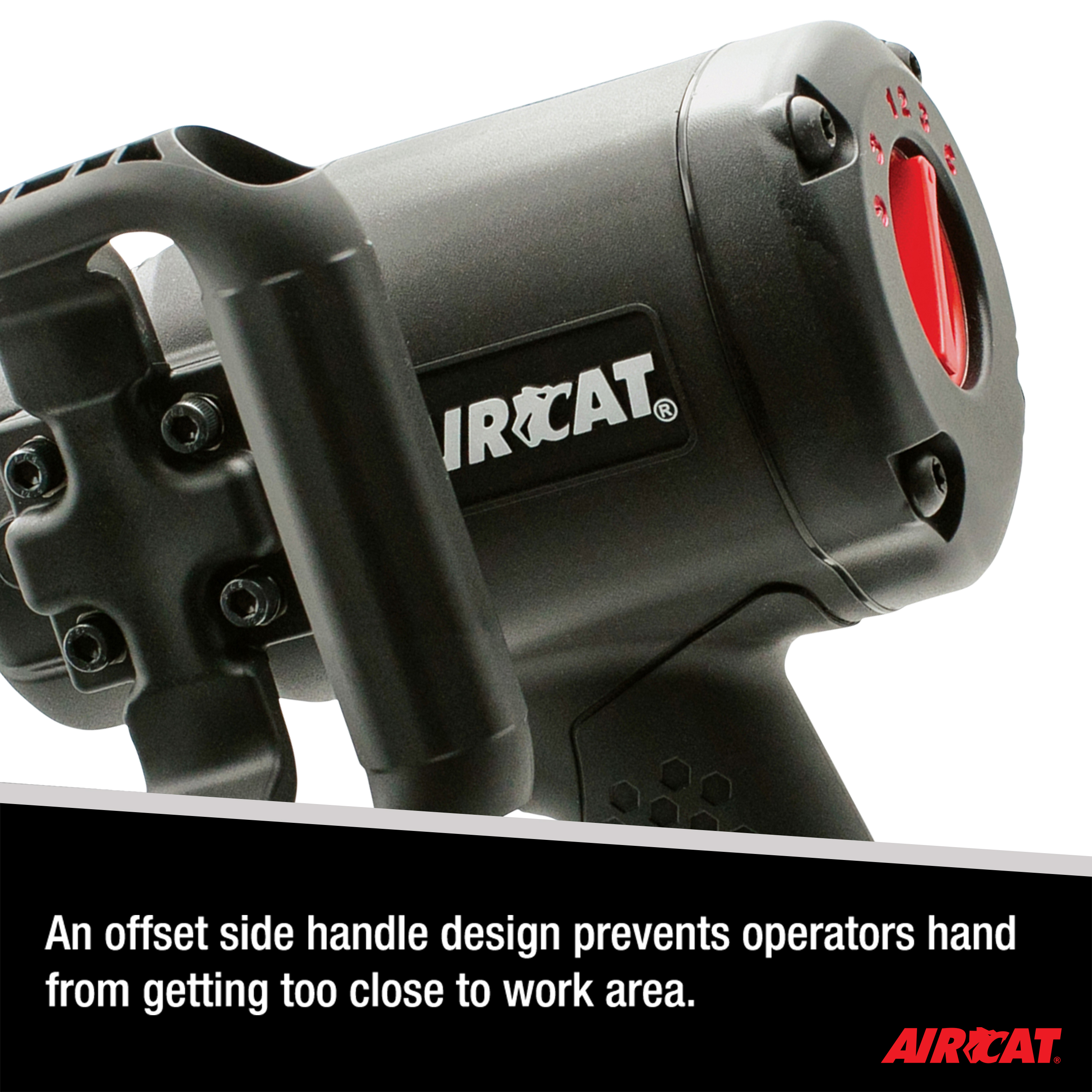 AIRCAT 1″ LOW WEIGHT PISTOL GRIP IMPACT WRENCH w/6 ” EXTENDED ANVIL