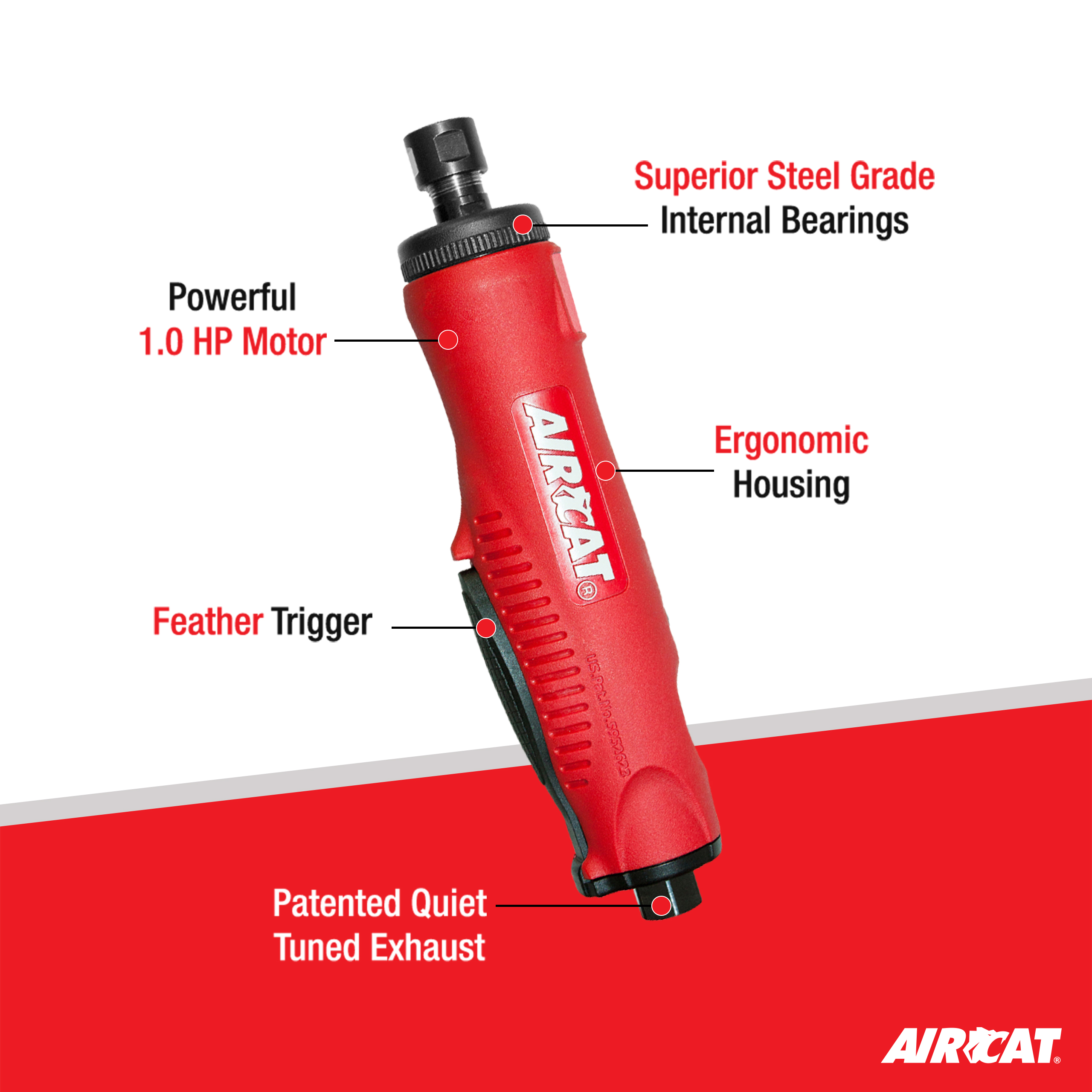 AIRCAT 1.0 HP COMPOSITE STRAIGHT DIE GRINDER AIRCAT Official Site