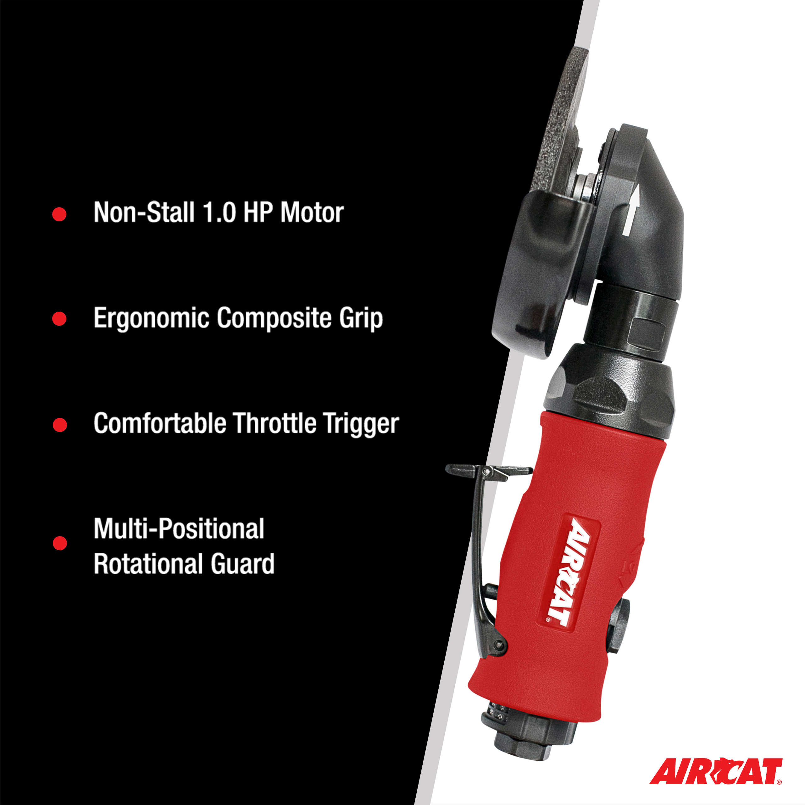 AIRCAT 1.0 HP 41/2″ ANGLE GRINDER WITH SPINDLE LOCK AIRCAT Official Site