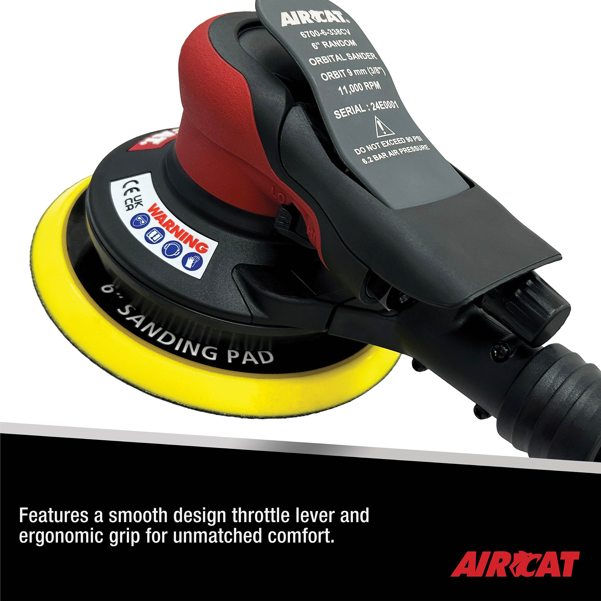 ハカイダー AIRCAT CENTRAL VAC ORBITAL PALM SANDER (3/8 IN. ORBIT) – AIRCAT